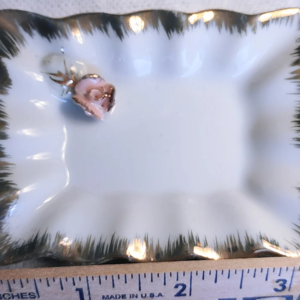 Vintage Ring Holder Dish Porcelain Japan Stamped